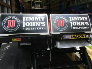 Lot of (5) Jimmy John's Magnetic Delivery Signs