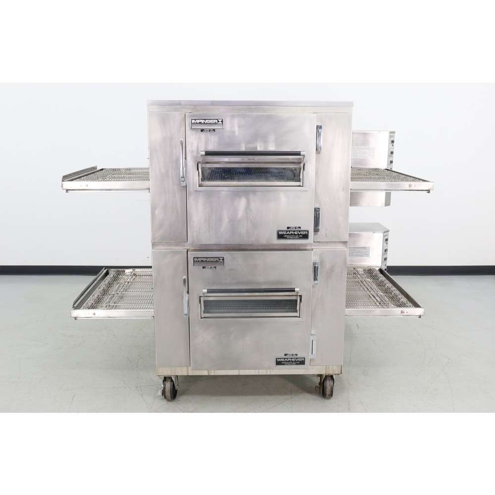Reconditioned Lincoln 1000 32 Double Deck Gas Conveyor Pizza Oven Restaurant Values