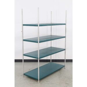 21" x 48" Solid Green 4 Tier Shelving Unit