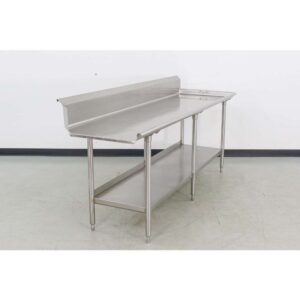 Stainless Steel 96" Clean Straight Dish Table