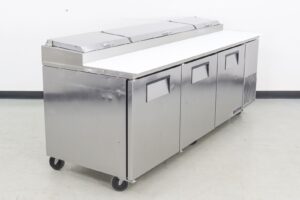 True Manufacturing TPP-93 3 Door Refrigerated Pizza Prep Table