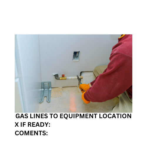 Gas Lines To Equipment Location